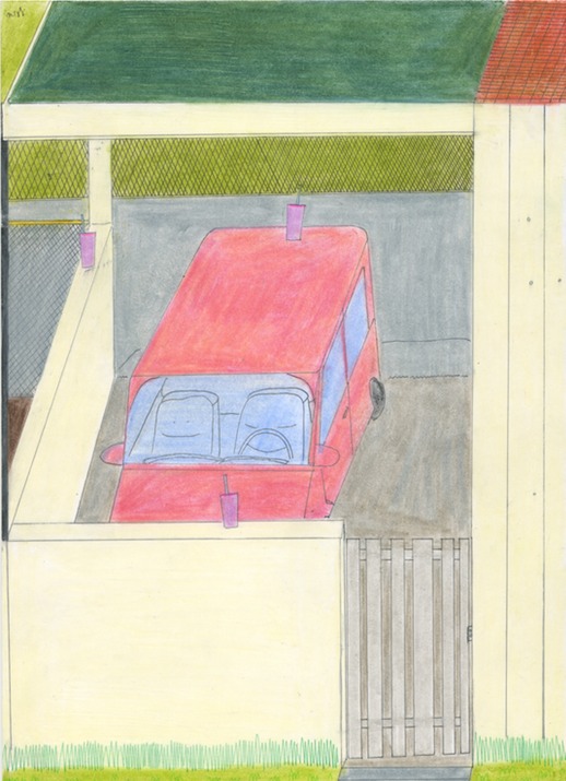 My Parent's Car Port with 3 drinks