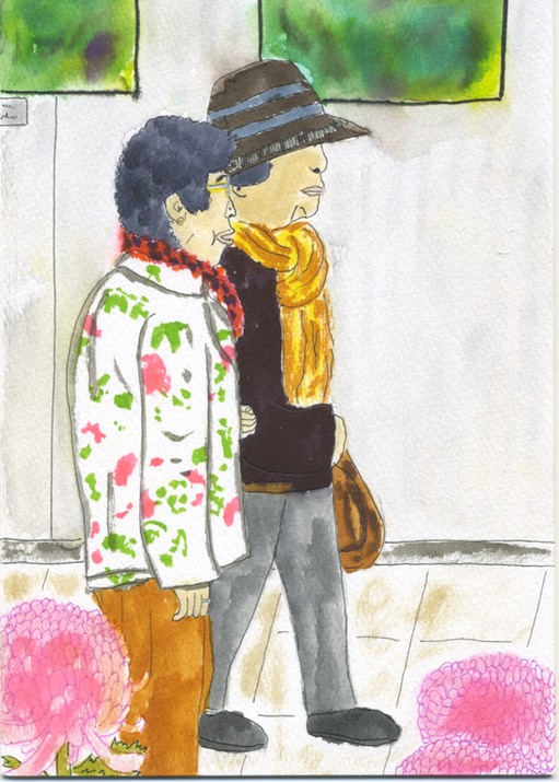 Old Ladies during Chrysanthemum Festival